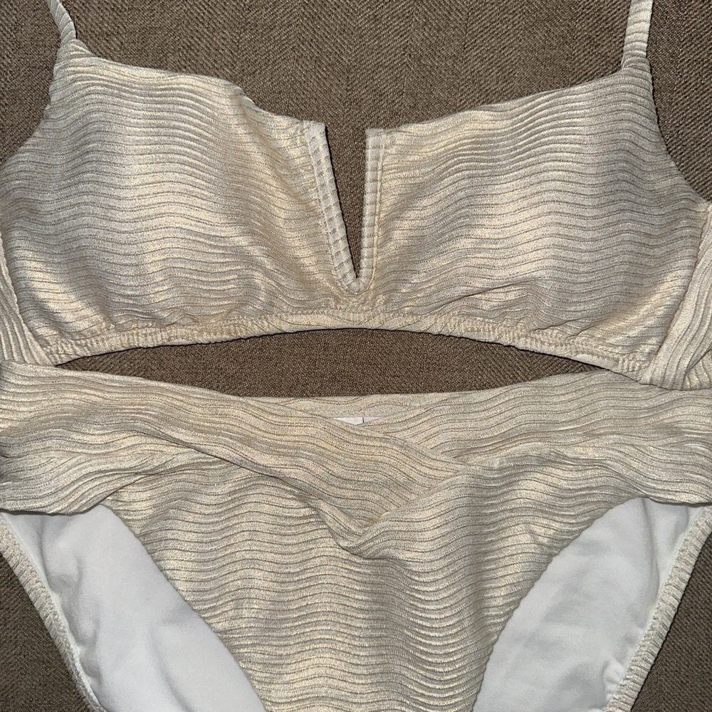 Bar III Cream Bikini Set